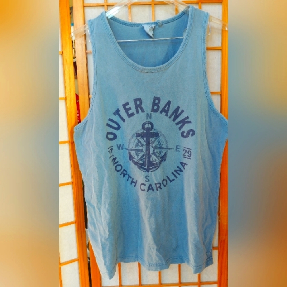 U.S. Vintage Outer Banks Muscle Tee Unisex Tank Top North Carolina Beach Wear M